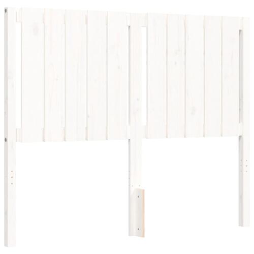 Sengeramme uden madras 120x200 cm massivt fyrretræ hvid