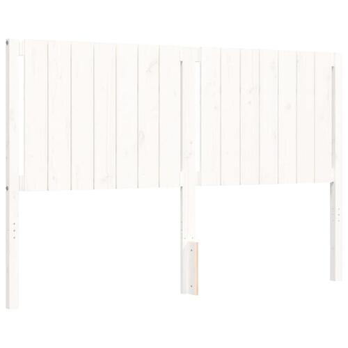 Sengeramme uden madras 160x200 cm massivt fyrretræ hvid