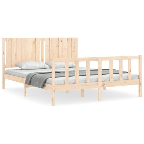 Sengeramme uden madras 160x200 cm massivt fyrretræ