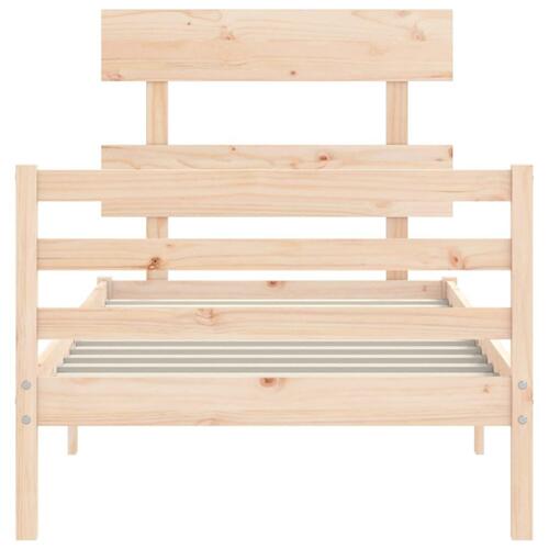 Sengeramme med sengegavl Small Single massivt træ