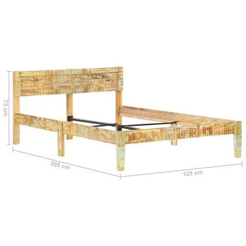 Sengestel 120x200 cm massivt genbrugstræ