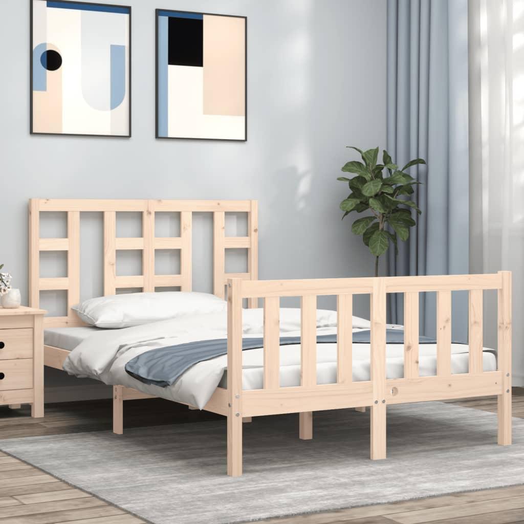 Sengeramme med sengegavl Small Double massivt træ