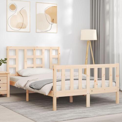 Sengeramme med sengegavl Small Double massivt træ