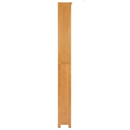 Bogreol med 7 hylder 90x22,5x200 cm massivt egetræ