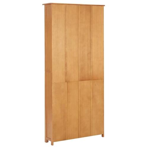 Bogreol med 7 hylder 90x22,5x200 cm massivt egetræ