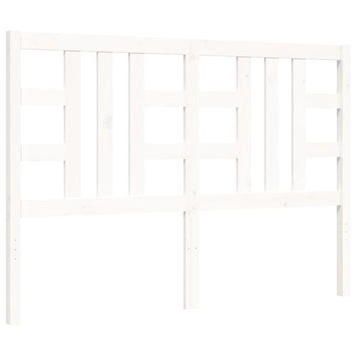 Sengeramme uden madras 140x190 cm massivt fyrretræ hvid