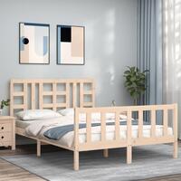 Sengeramme uden madras 140x190 cm massivt fyrretræ