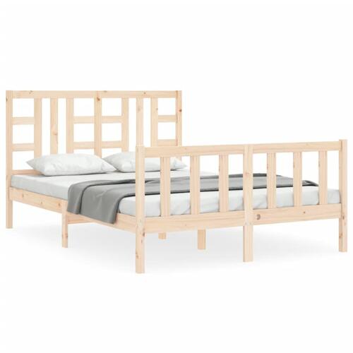 Sengeramme uden madras 140x190 cm massivt fyrretræ