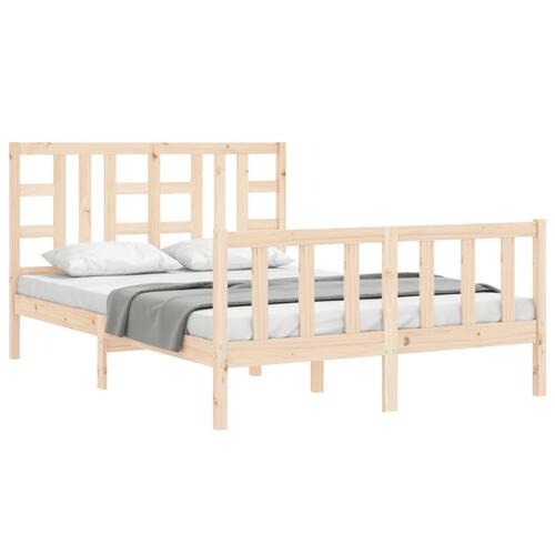 Sengeramme uden madras 140x190 cm massivt fyrretræ