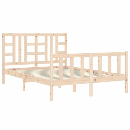 Sengeramme uden madras 140x190 cm massivt fyrretræ