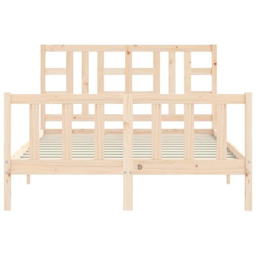 Sengeramme uden madras 140x190 cm massivt fyrretræ