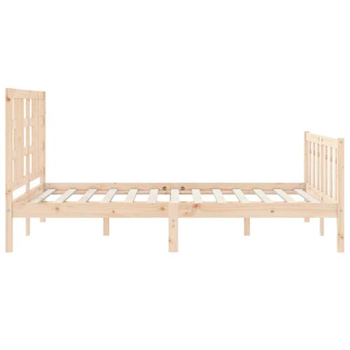 Sengeramme uden madras 140x190 cm massivt fyrretræ