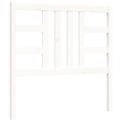 Sengeramme uden madras 100x200 cm massivt fyrretræ hvid