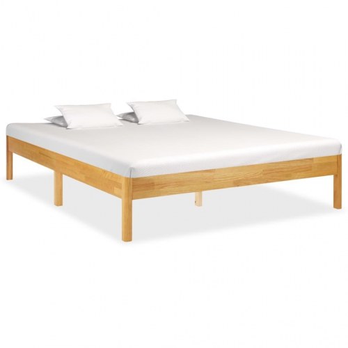 Sengestel 160x200 cm massivt egetræ