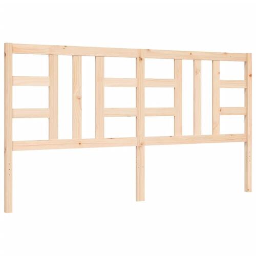 Sengeramme med sengegavl 180x200 cm massivt træ