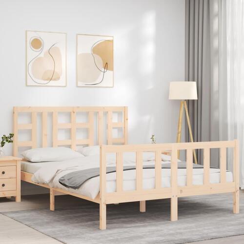 Sengeramme uden madras 160x200 cm massivt fyrretræ