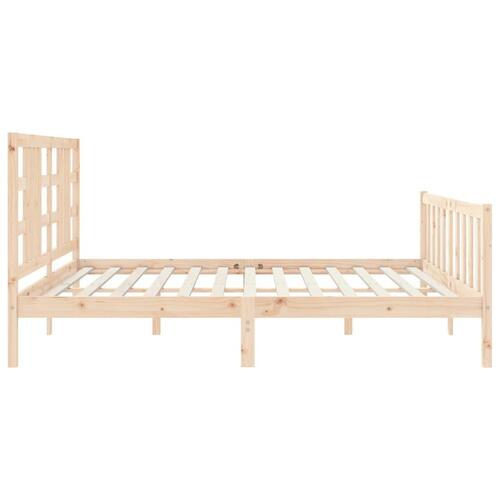 Sengeramme uden madras 200x200 cm massivt fyrretræ