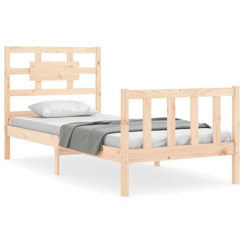 Sengeramme med sengegavl Small Single massivt træ