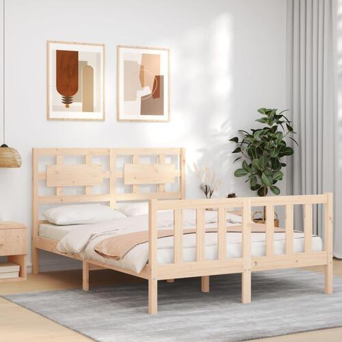 Sengeramme med sengegavl Small Double massivt træ