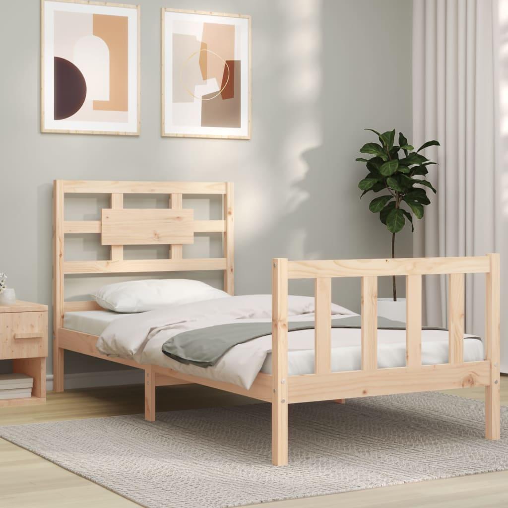 Sengeramme uden madras 90x200 cm massivt fyrretræ