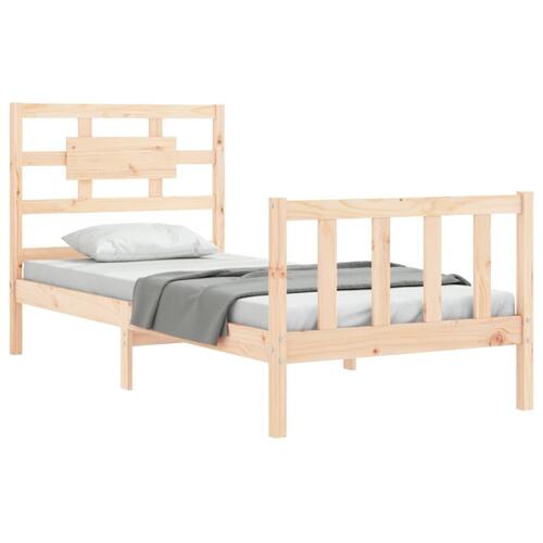 Sengeramme uden madras 90x200 cm massivt fyrretræ