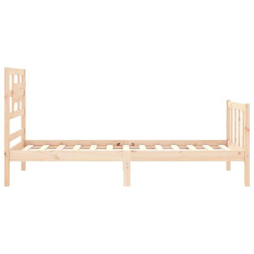 Sengeramme uden madras 90x200 cm massivt fyrretræ