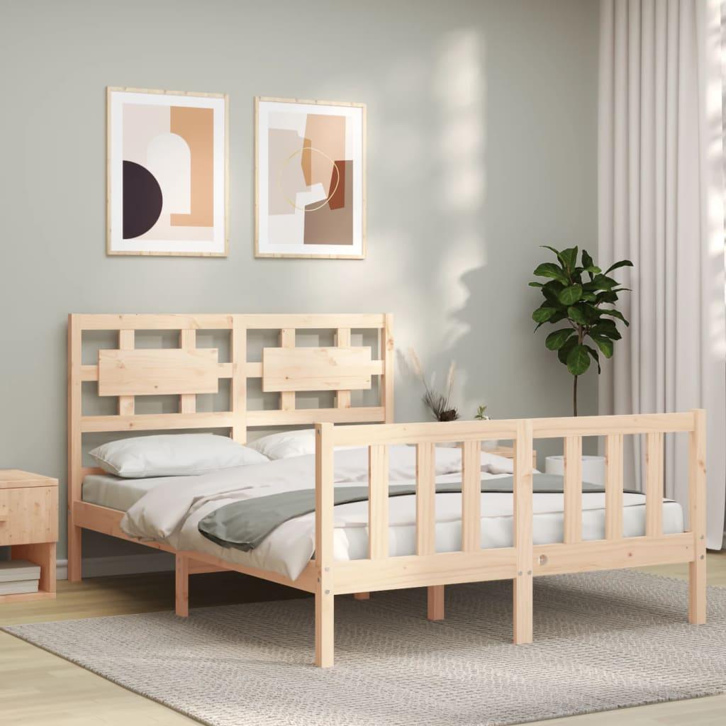 Sengeramme uden madras 120x200 cm massivt fyrretræ