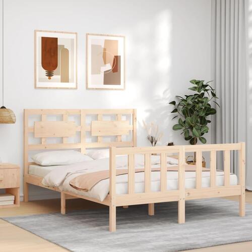 Sengeramme uden madras 120x200 cm massivt fyrretræ