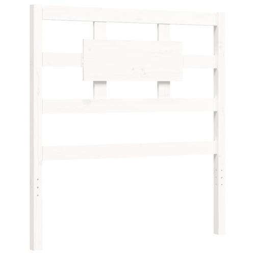 Sengeramme uden madras 90x200 cm massivt fyrretræ hvid