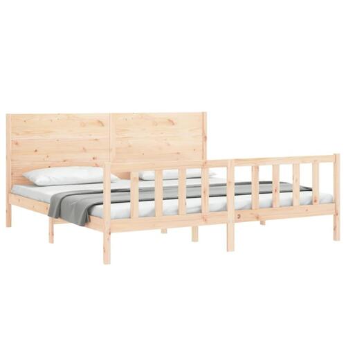 Sengeramme uden madras 200x200 cm massivt fyrretræ