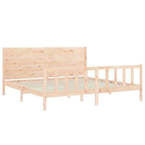 Sengeramme uden madras 200x200 cm massivt fyrretræ
