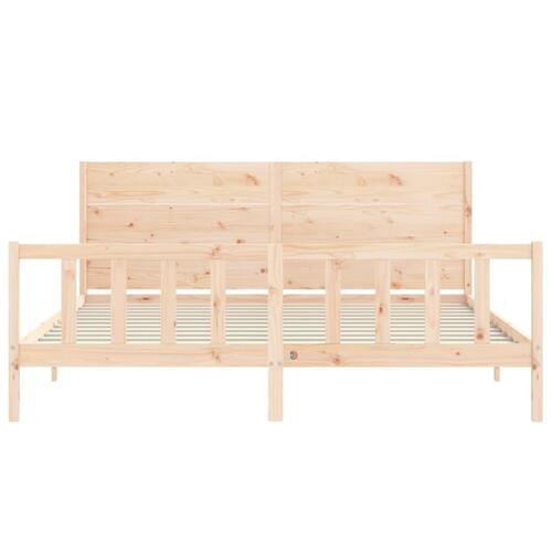 Sengeramme uden madras 200x200 cm massivt fyrretræ