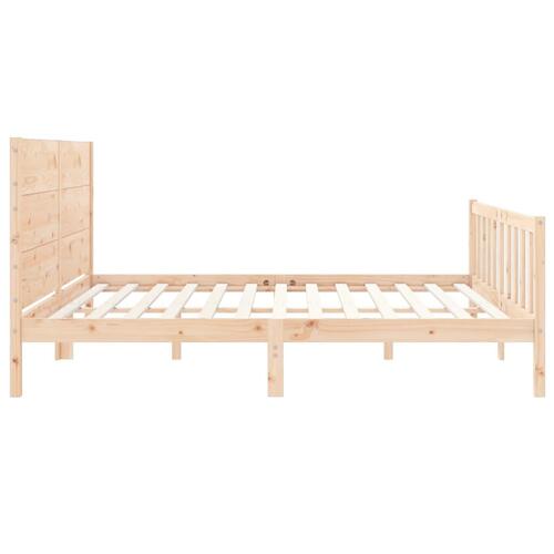 Sengeramme uden madras 200x200 cm massivt fyrretræ