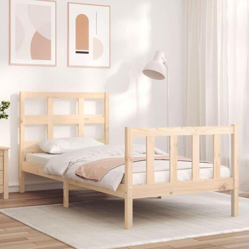 Sengeramme uden madras 90x200 cm massivt fyrretræ