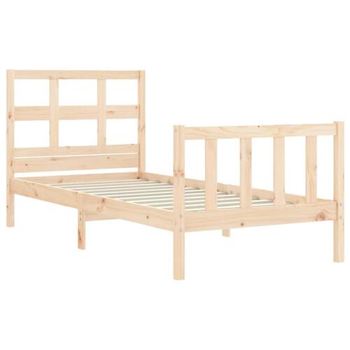 Sengeramme uden madras 90x200 cm massivt fyrretræ
