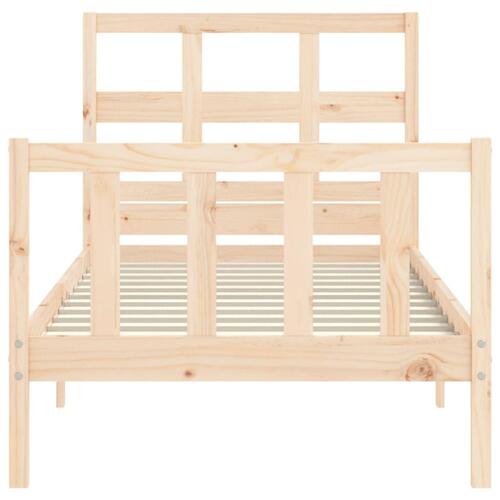 Sengeramme uden madras 90x200 cm massivt fyrretræ