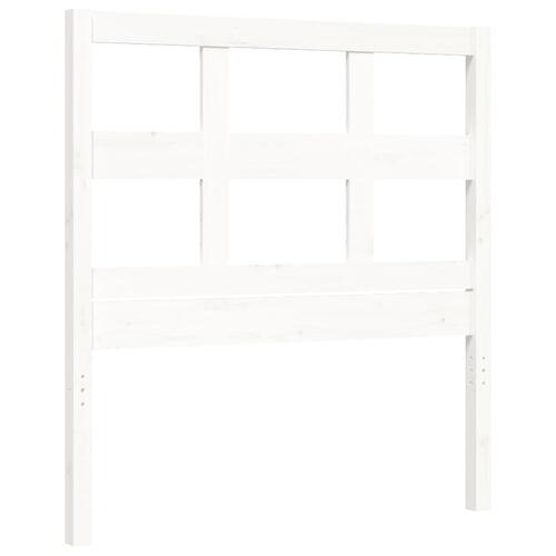 Sengeramme uden madras 90x200 cm massivt fyrretræ hvid