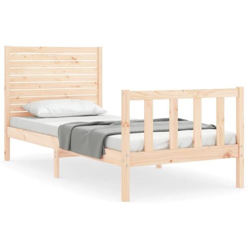 Sengeramme uden madras 90x200 cm massivt fyrretræ