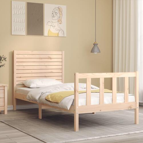 Sengeramme uden madras 90x200 cm massivt fyrretræ