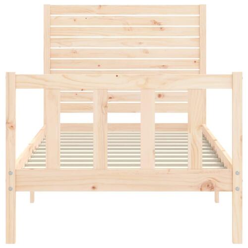 Sengeramme uden madras 90x200 cm massivt fyrretræ