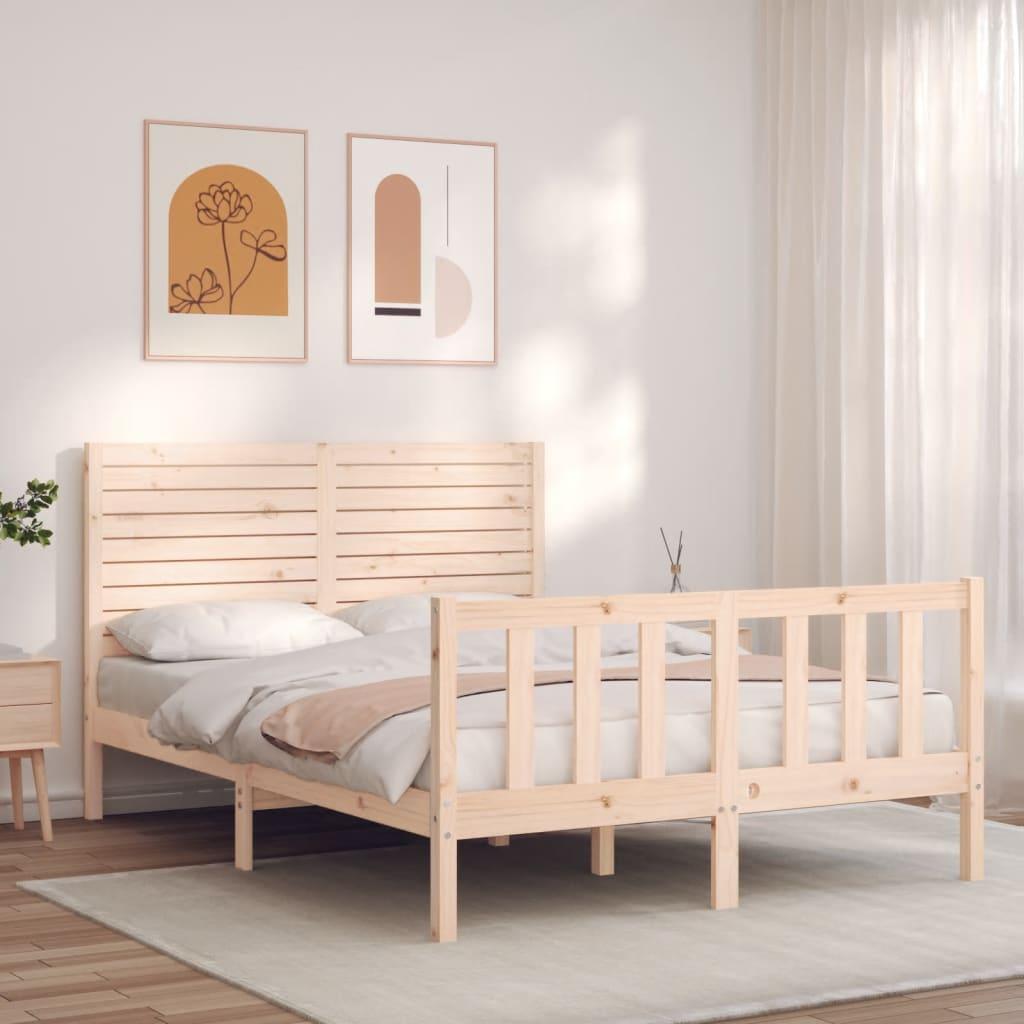 Sengeramme uden madras 120x200 cm massivt fyrretræ