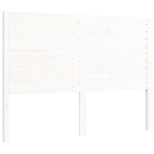 Sengeramme uden madras 120x200 cm massivt fyrretræ hvid