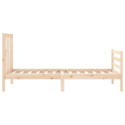 Sengeramme med sengegavl Small Single massivt træ