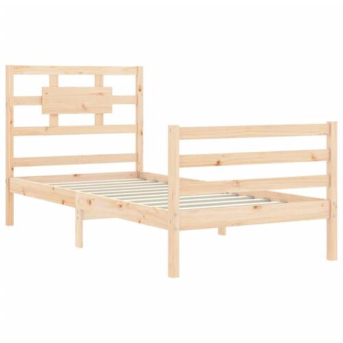 Sengeramme med sengegavl Small Single massivt træ