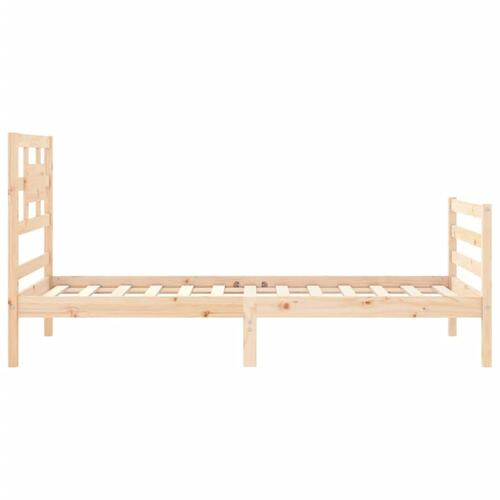 Sengeramme med sengegavl Small Single massivt træ