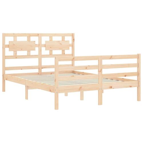 Sengeramme med sengegavl Small Double massivt træ