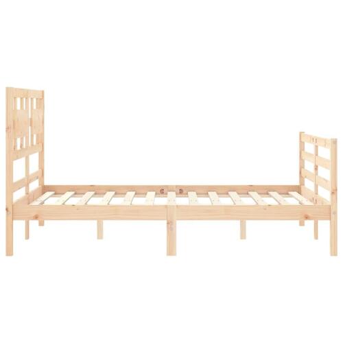 Sengeramme med sengegavl Small Double massivt træ