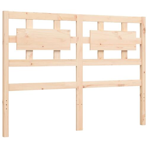 Sengeramme med sengegavl 120x200 cm massivt træ hvid