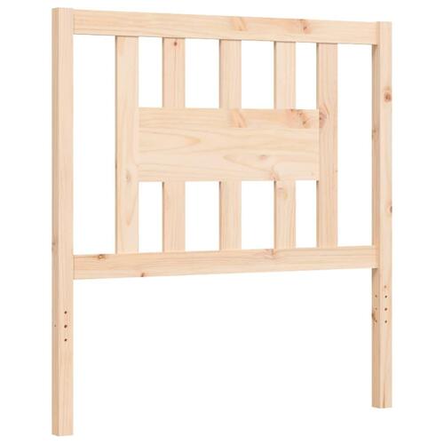 Sengeramme med sengegavl 90x200 cm massivt træ