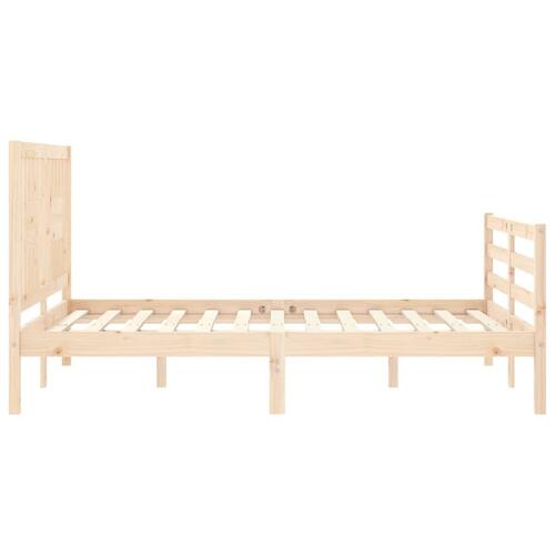 Sengeramme med sengegavl 100x200 cm massivt træ